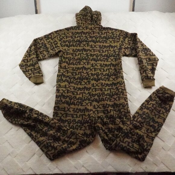 Savage x Fenty Jumpsuit Womens 4-6 Hooded Half Zip Onesie Long Sleeve Scripted - Picture 14 of 15